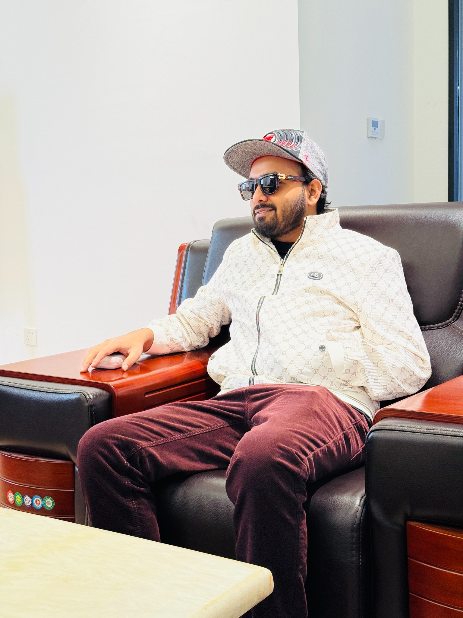 Md Aktaruzzaman in his office